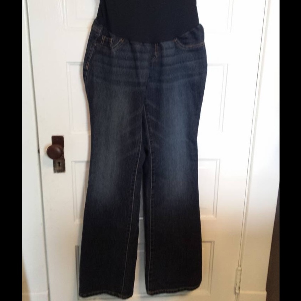 Indigo Blue Maternity Full panel jeans, Med Long