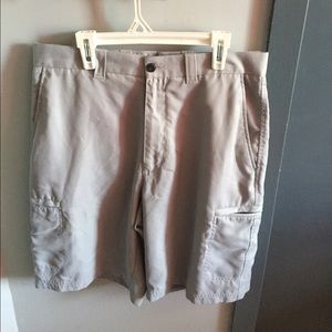Grey golf shorts
