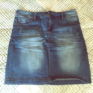 Mini jean skirt