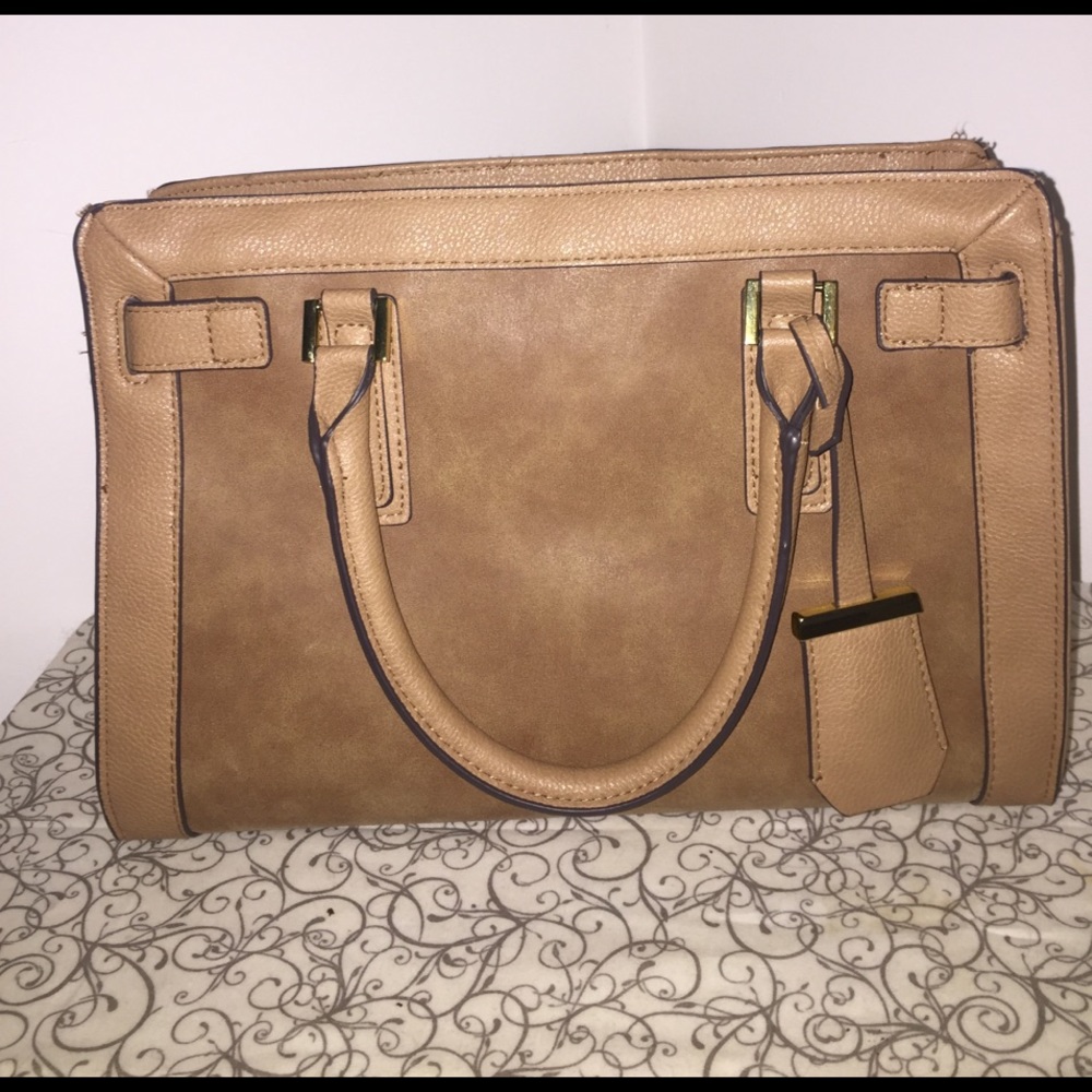 Tan suede purse