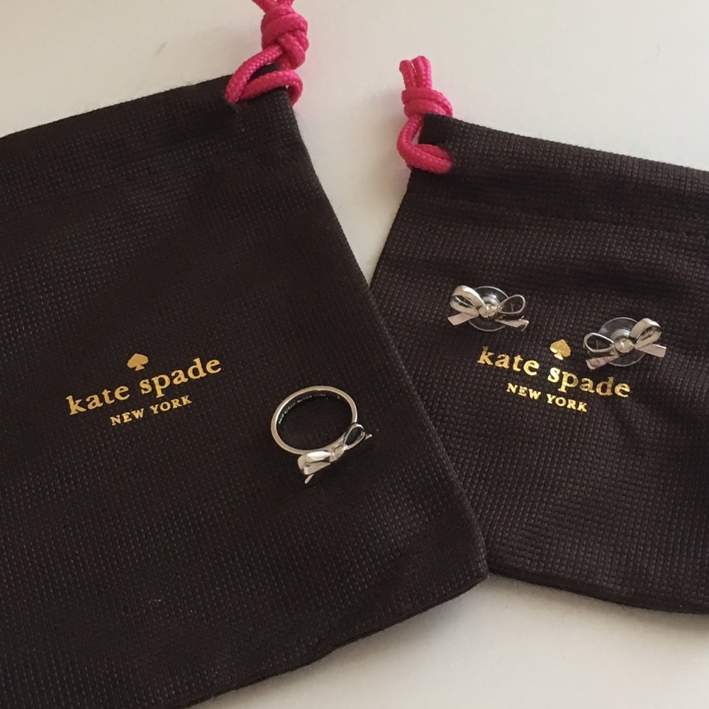 Kate Spade Silver Bow Set
