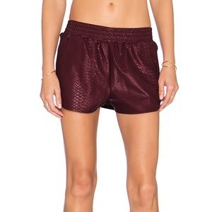 Lovers + Friends maroon leather shorts!
