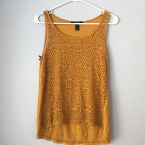 Forever 21 mustard colored tank