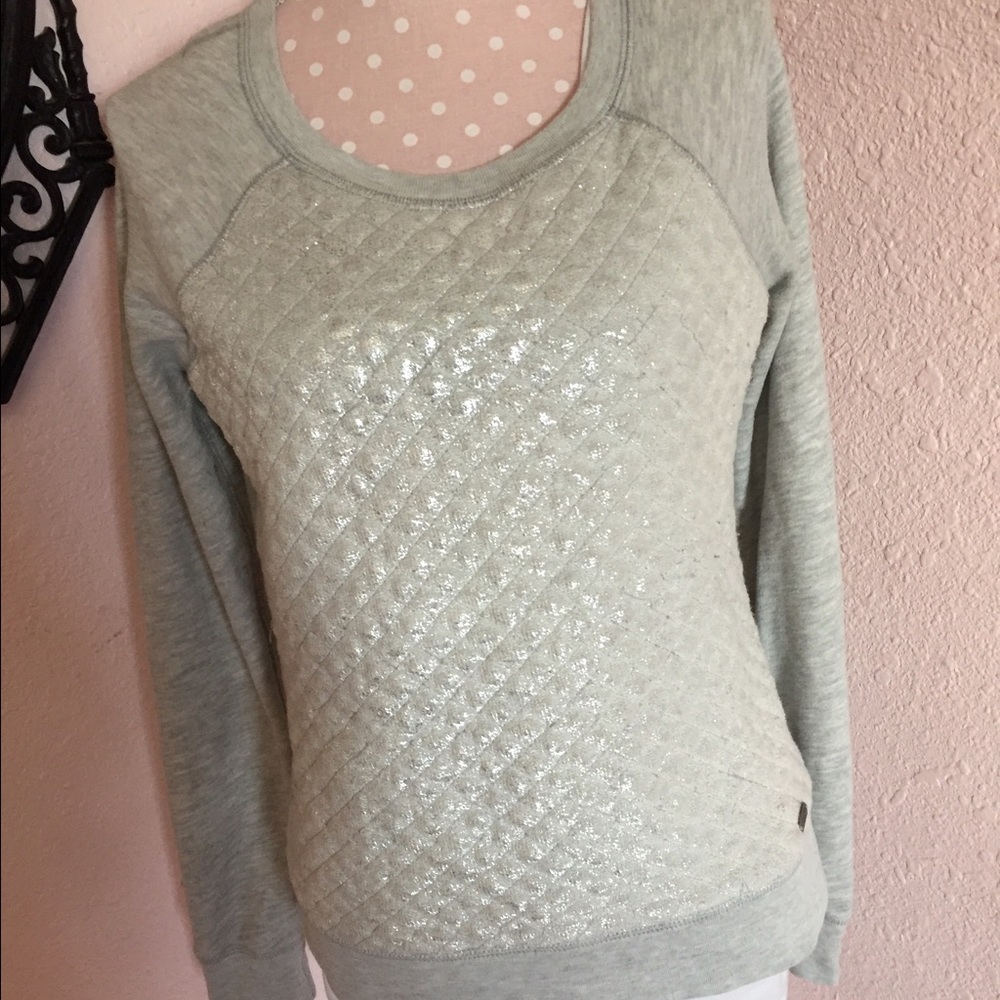 Silver and Gray Abercrombie Seeatshirt