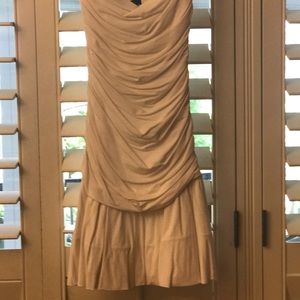 Off-White Strapless Short Dress