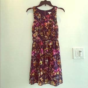 Blue and pink flora dress