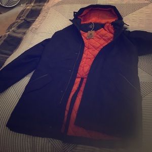 Men's size L DNM collection navy blue coat