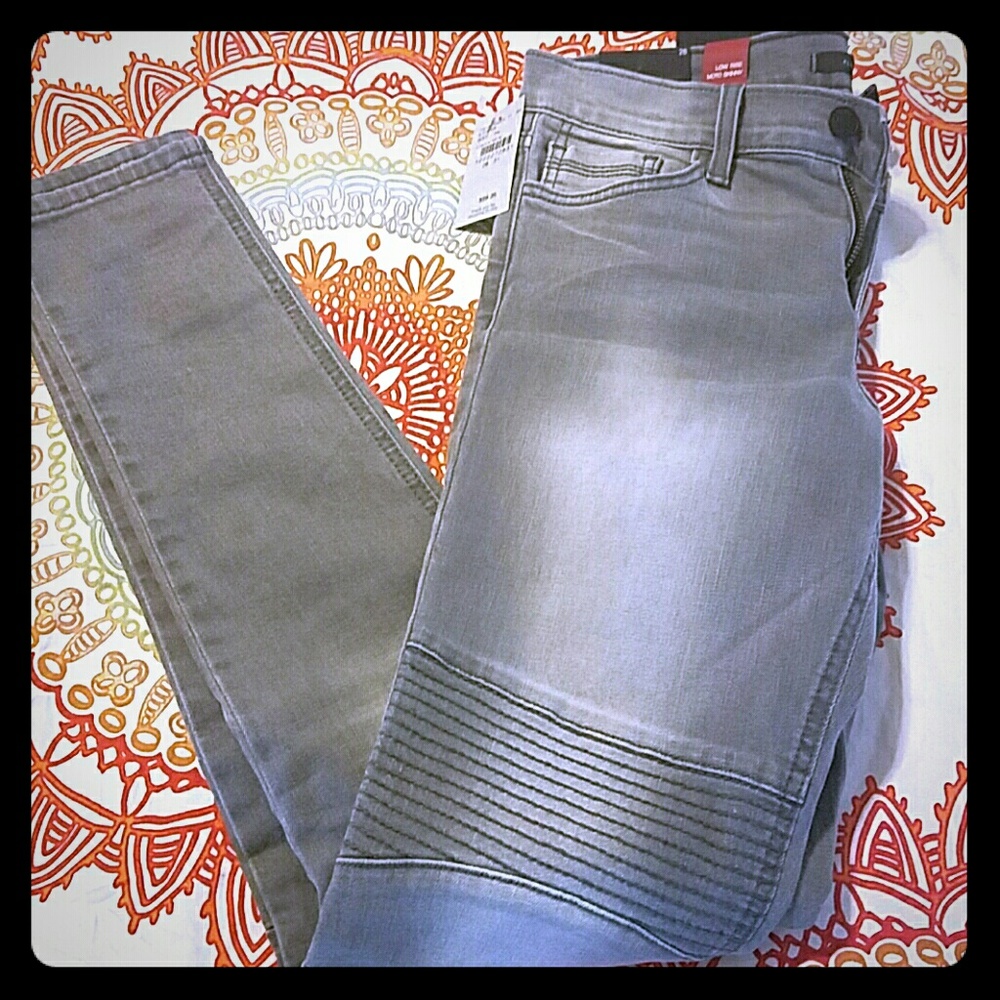 NWT Gray Moto Jean
