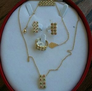 set  ring size 8 gold plated