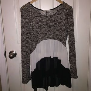 Long sleeve multicolor top