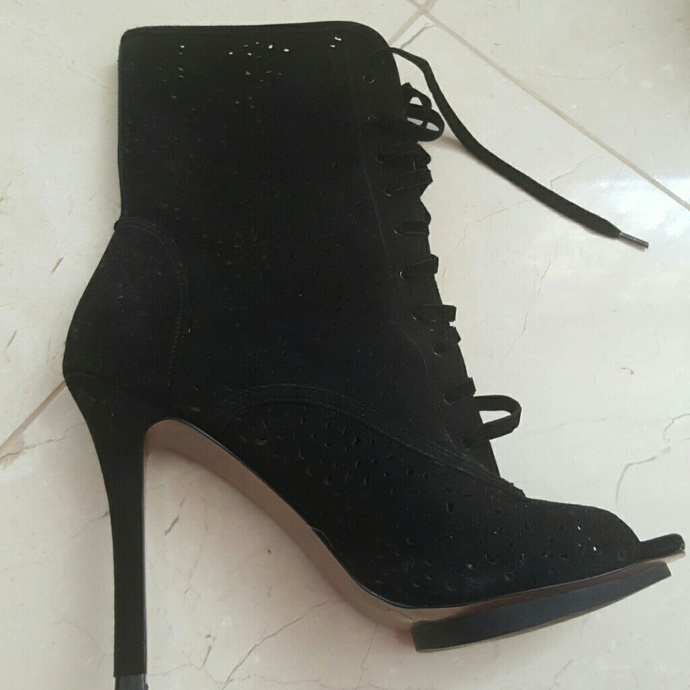 BCBG Generation Black Suede Boots-Size 11