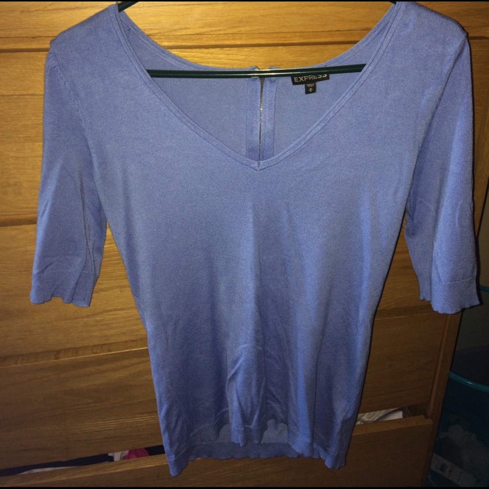 Mid Sleeve Blue Express Shirt