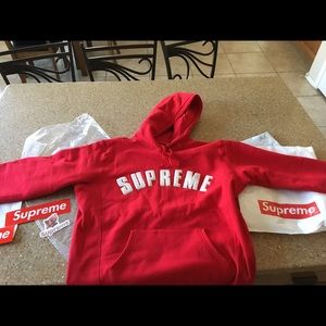 Supreme Chenille Arc Logo Hoodie