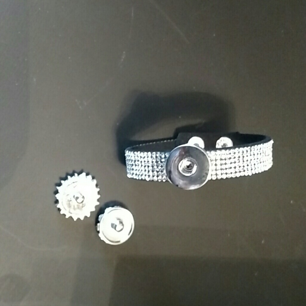Interchangeble snap bracelet with two  snaps