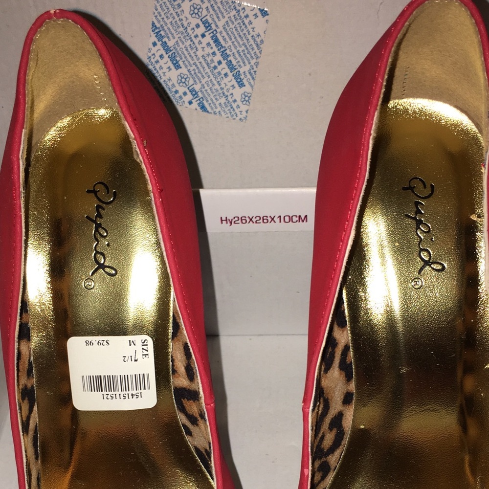 Qupid Ravish Red pumps - Picture 3 of 5