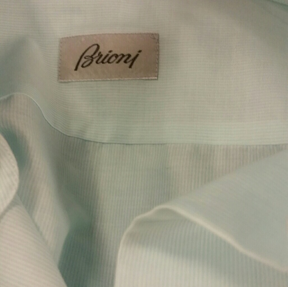 Brioni light green mens shirt size large