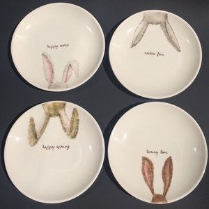 Rae Dunn 6" set of four Easter plates