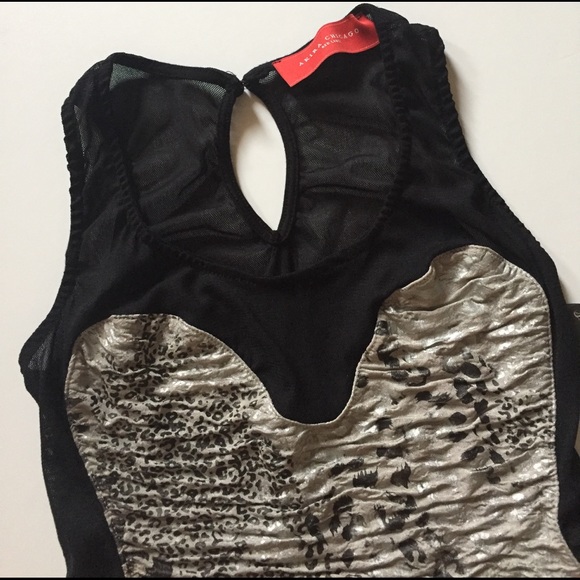 NWOT Akira Chicago Black & Silver Bodycon Dress - Picture 2 of 8