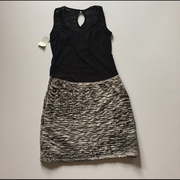 NWOT Akira Chicago Black & Silver Bodycon Dress - Picture 5 of 8