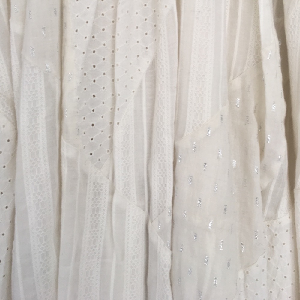 White Anthropologie Patchwork Dress - Picture 3 of 4