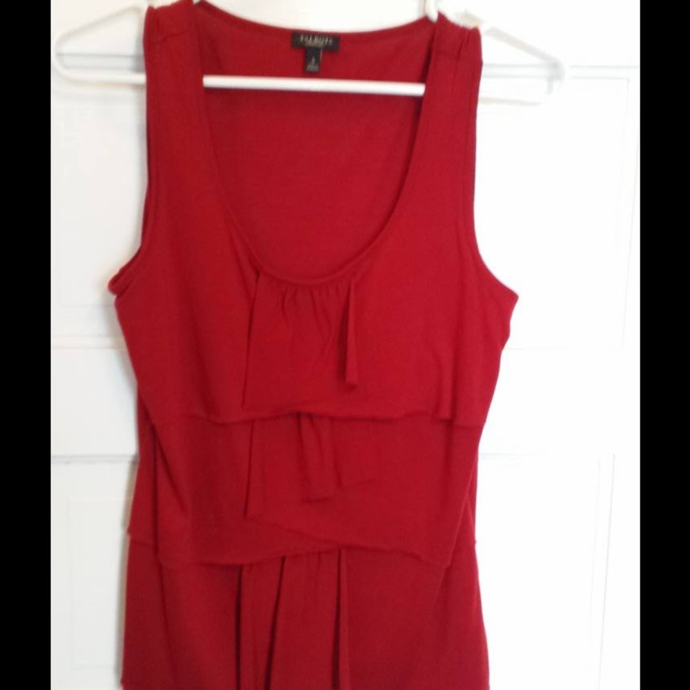 Talbots classy ruffled shell tank, sz small, EUC