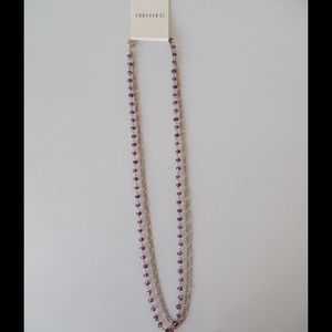 Forever 21 purple beaded necklace