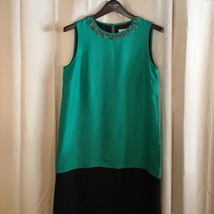 Kate Spade emerald green shift dress