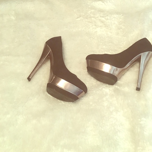 Black&silver platform heels - Picture 2 of 4