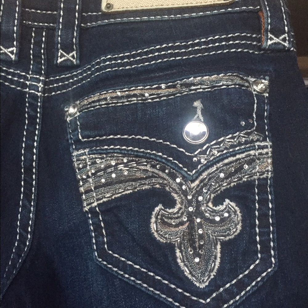 Rock revival jeans size 26 straight leg women's