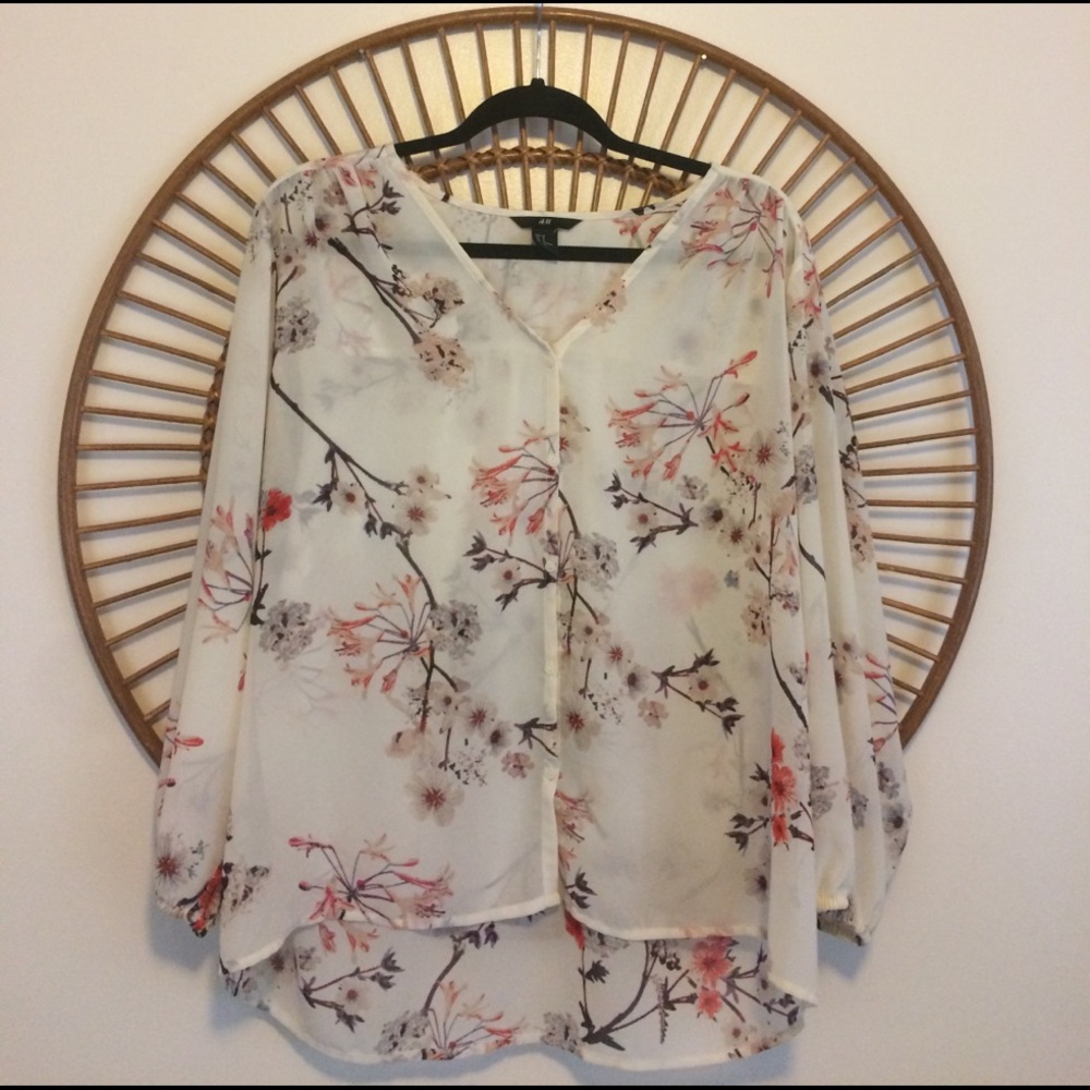 Light Pink Floral Blouse