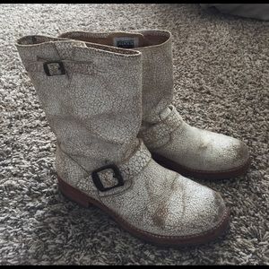 White frye boots