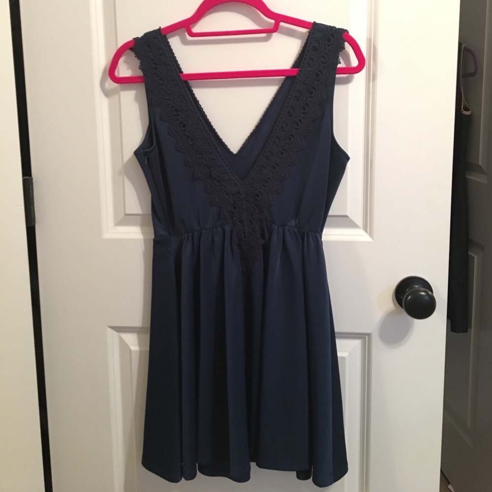 Navy Blue Blush Sundress