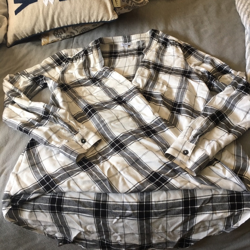 Splendid black & white flannel shirt