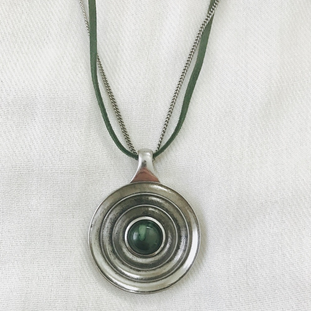 Antique style medallion necklace