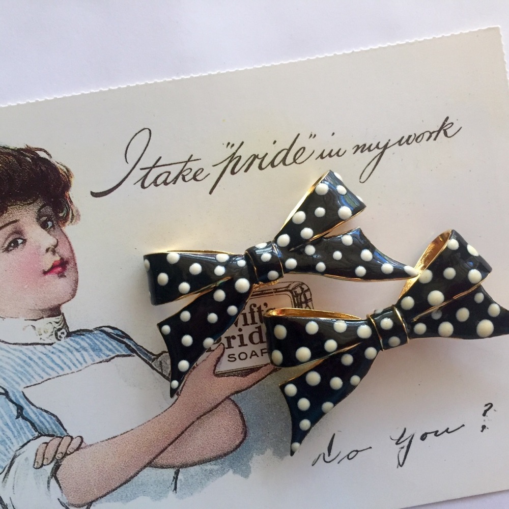 Vintage signed Kenneth Jay Lane clip-ons.