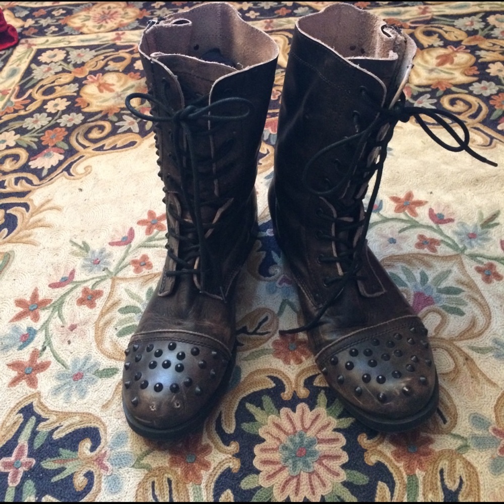 ALDO STUDDED MILITARY BOOTS