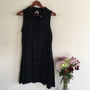 Black button-up shift dress size M