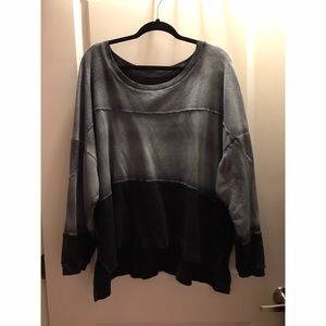 Free people oversized ombré sweatshirt