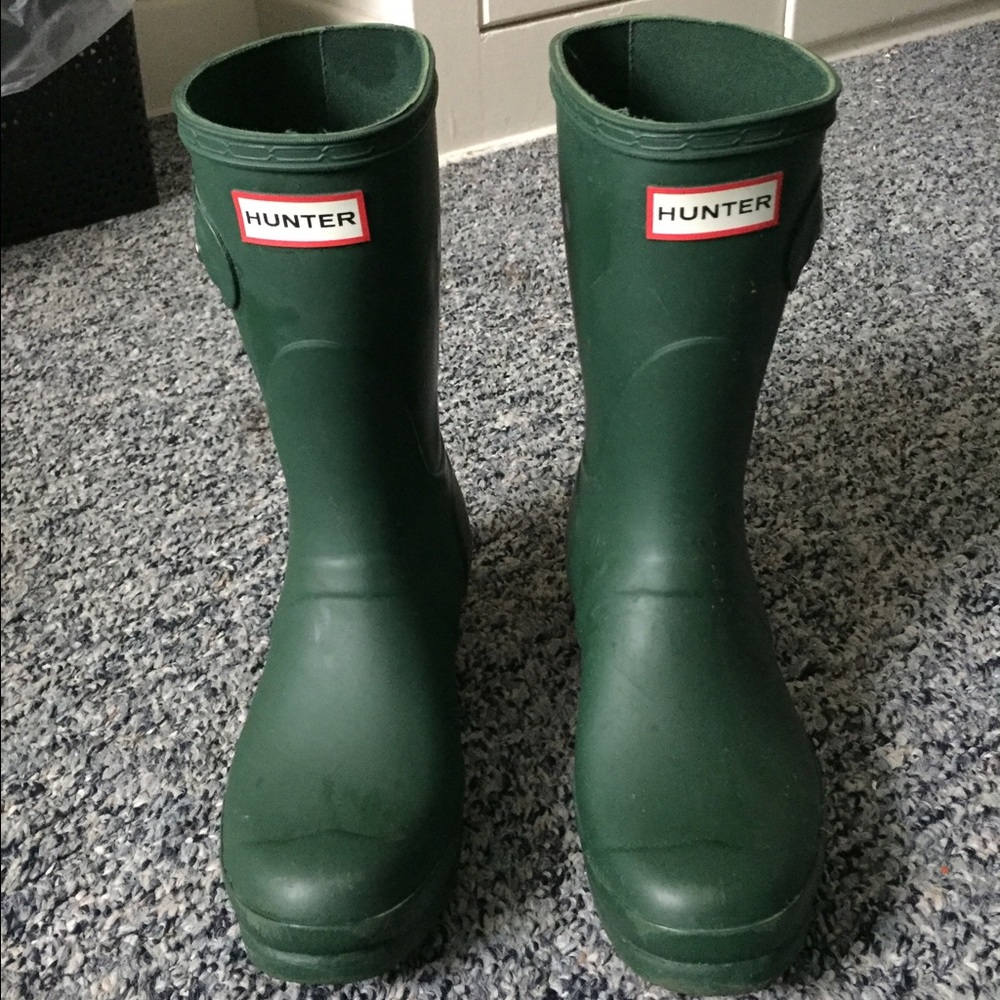 Matte Green Short Hunter Boots