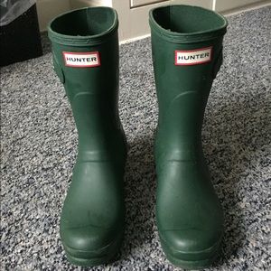 Matte Green Short Hunter Boots