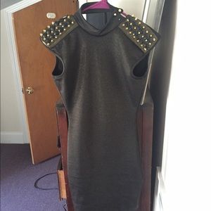 Charcoal grey cocktail dress