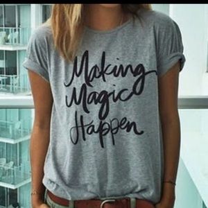 ⭐️ EUC Making Magic Happen Gray Tee ⭐️