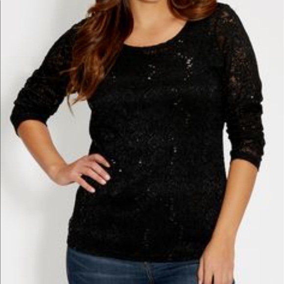 Maurices Tops - Lace & Sequence Top
