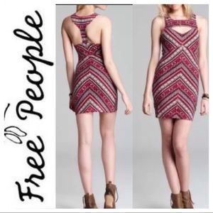 Free People  Stretchy Print Dres $15$ LOWEST!!