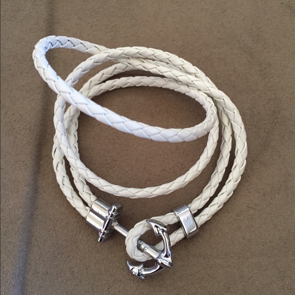 White leather bracelet