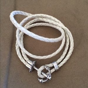 White leather bracelet