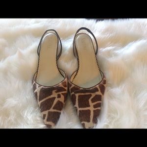 Cow Print Ralph Lauren Sling Back Shoes