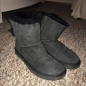 UGG Mini Bailey Bow Black Boots