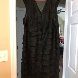 Plus size black cocktail dress