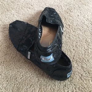 Black sequins TOMS shoes